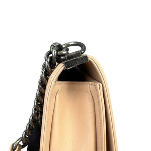LeBoy Flap Small Calfskin Lizard Nude Beige RHW