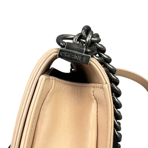 LeBoy Flap Small Calfskin Lizard Nude Beige RHW