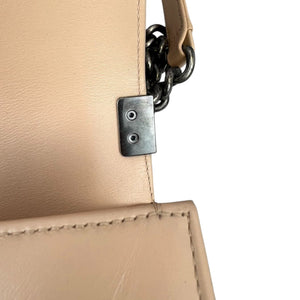 LeBoy Flap Small Calfskin Lizard Nude Beige RHW