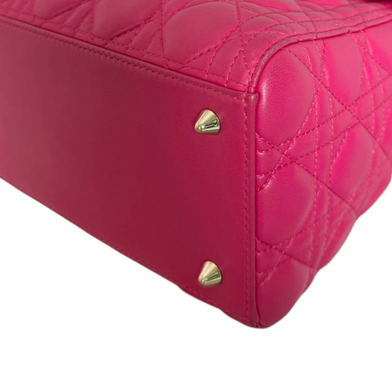 Lady Dior Medium Lambskin Quilted Pink GHW
