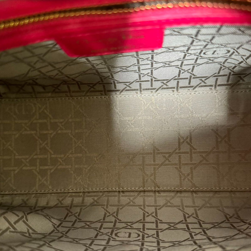 Lady Dior Medium Lambskin Quilted Pink GHW