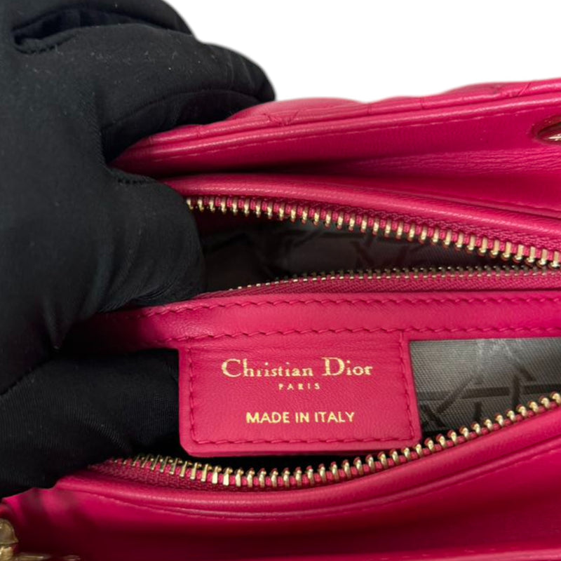 Lady Dior Medium Lambskin Quilted Pink GHW