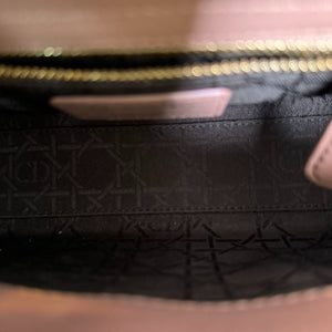 Lady Dior Mini Lambskin Cannage Beige GHW