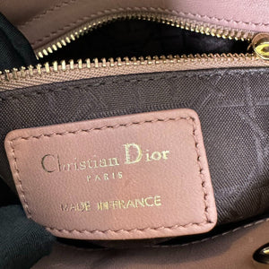 Lady Dior Mini Lambskin Cannage Beige GHW