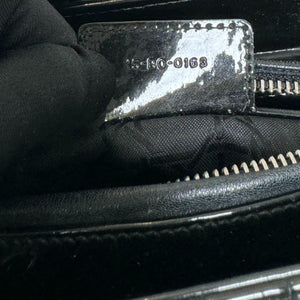 Lady Dior Medium Patent Black Quilted SHW