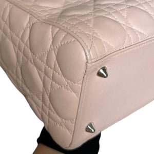 Lady Dior Medium Lambskin Quilted Light Pink SHW