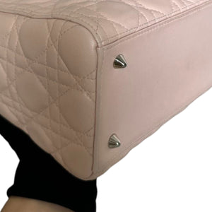 Lady Dior Medium Lambskin Quilted Light Pink SHW
