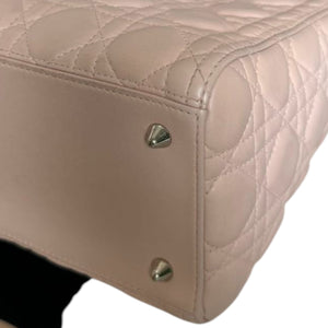 Lady Dior Medium Lambskin Quilted Light Pink SHW