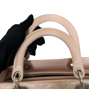 Lady Dior Medium Lambskin Quilted Light Pink SHW
