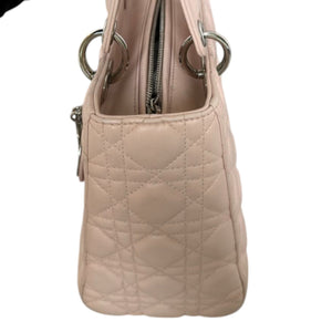 Lady Dior Medium Lambskin Quilted Light Pink SHW