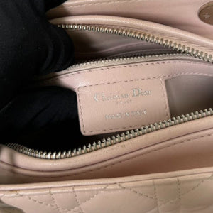 Lady Dior Medium Lambskin Quilted Light Pink SHW