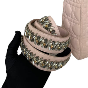 Lady Dior Medium Lambskin Quilted Light Pink SHW