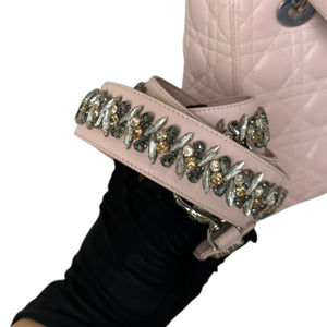 Lady Dior Medium Lambskin Quilted Light Pink SHW