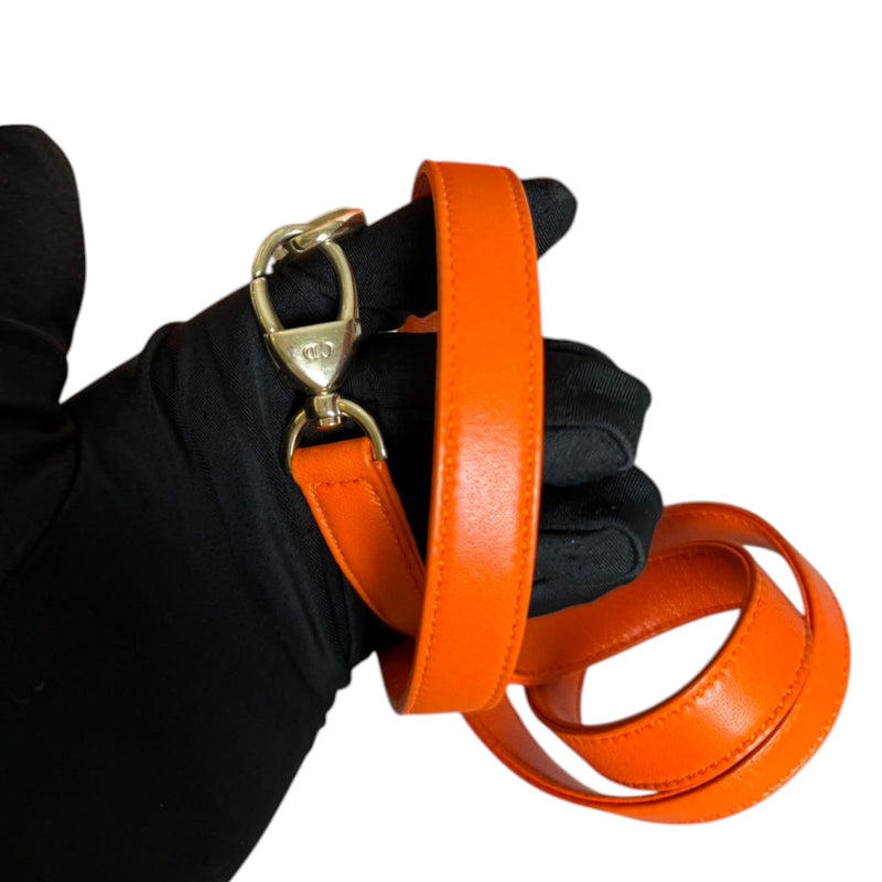 Lady Dior Large Lambskin Cannage Orange GHW