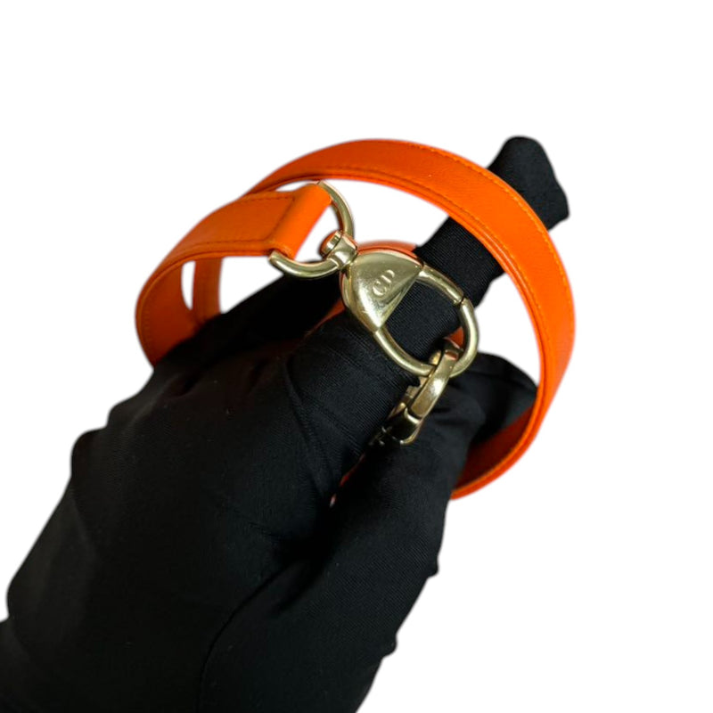 Lady Dior Large Lambskin Cannage Orange GHW