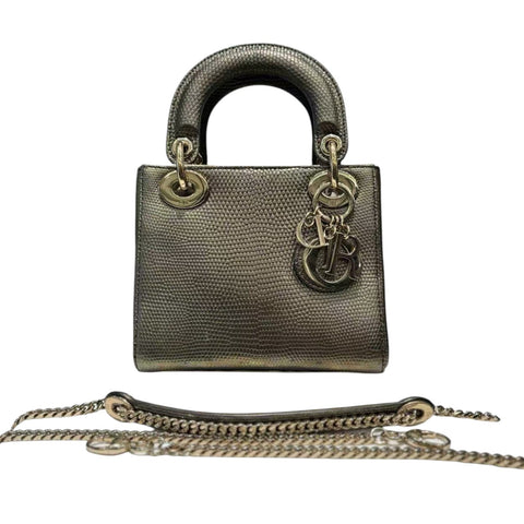 Lady Dior Medium Lambskin Cannage Green GHW