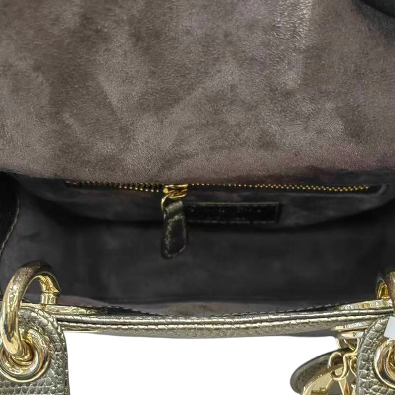 Lady Dior Mini Lizard Quilted Copper GHW