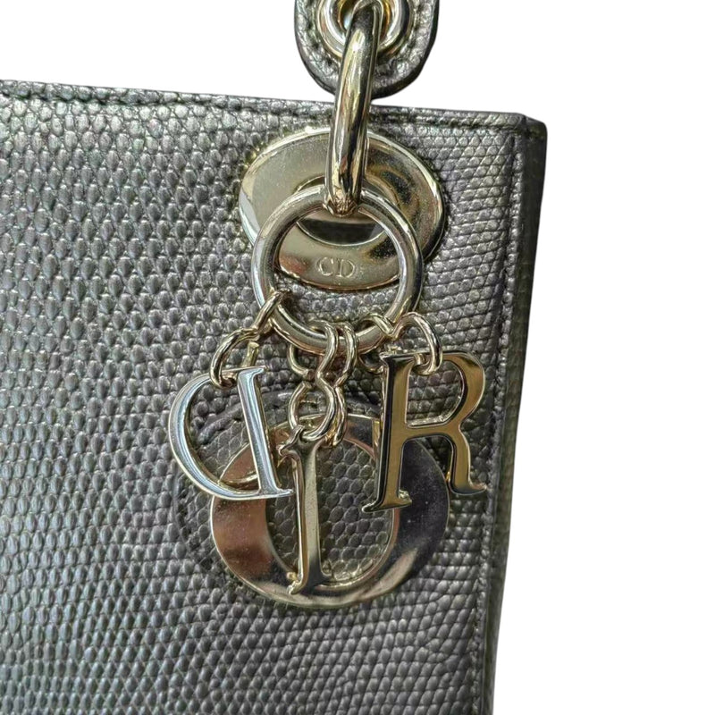 Lady Dior Mini Lizard Quilted Copper GHW