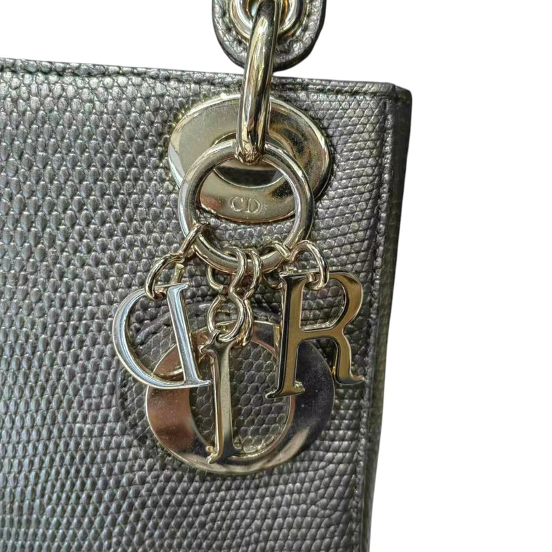 Lady Dior Mini Lizard Quilted Copper GHW
