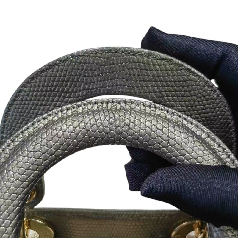 Lady Dior Mini Lizard Quilted Copper GHW