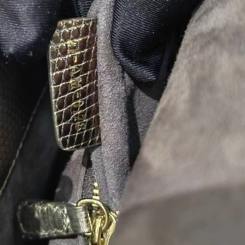 Lady Dior Mini Lizard Quilted Copper GHW