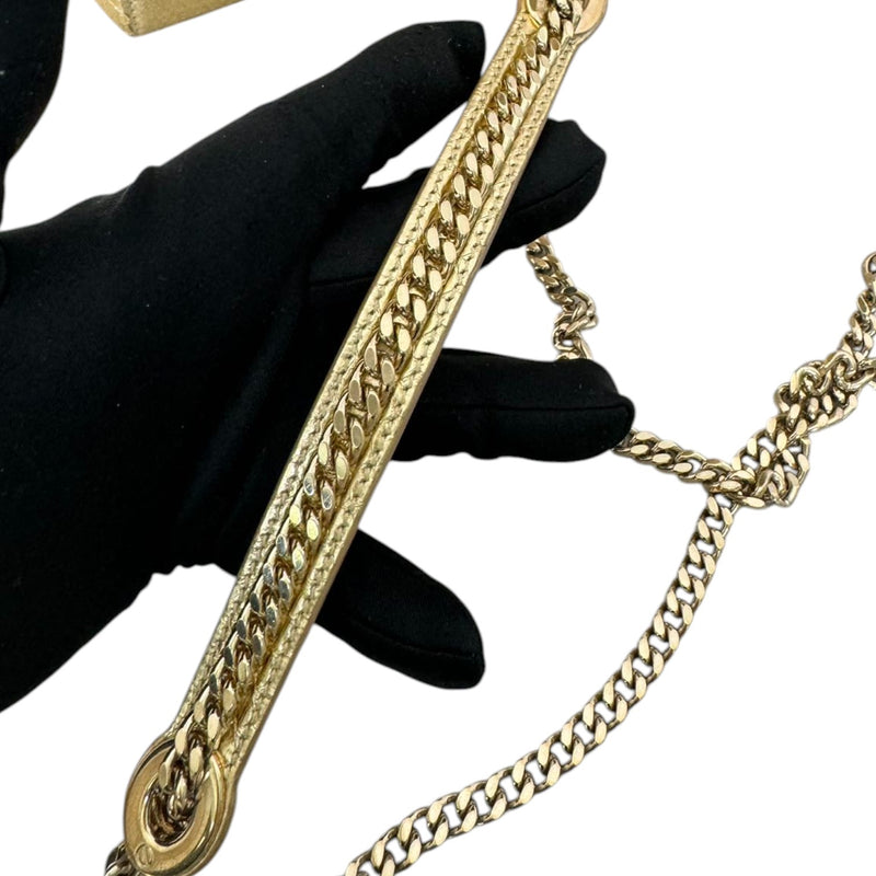 Lady Dior Mini Python Gold GHW