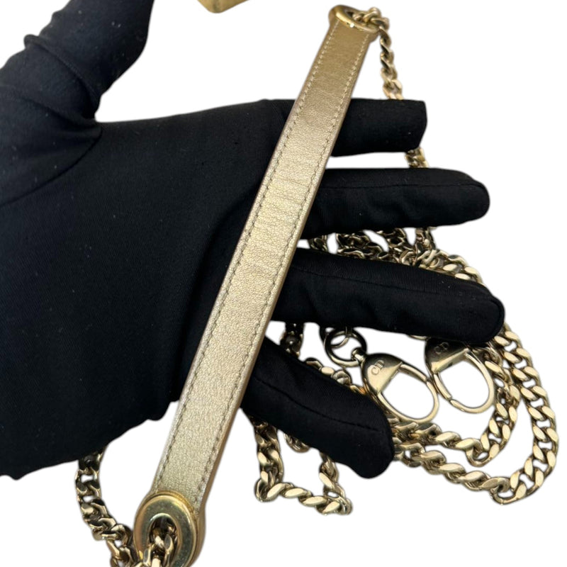 Lady Dior Mini Python Gold GHW