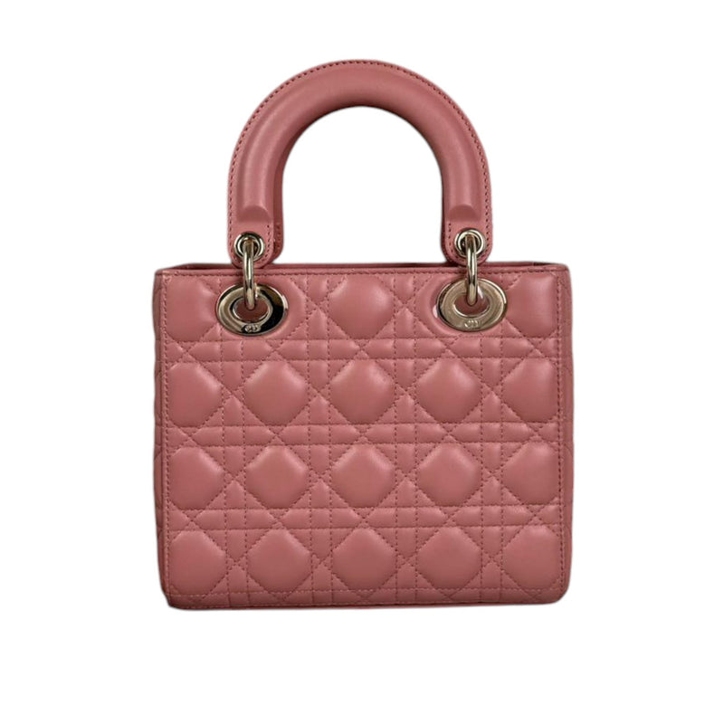 Lady Dior Small Lambskin Cannage Pink GHW