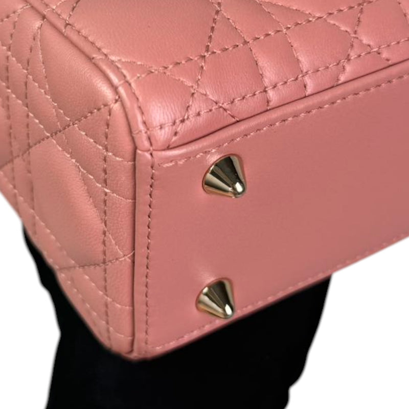 Lady Dior Small Lambskin Cannage Pink GHW