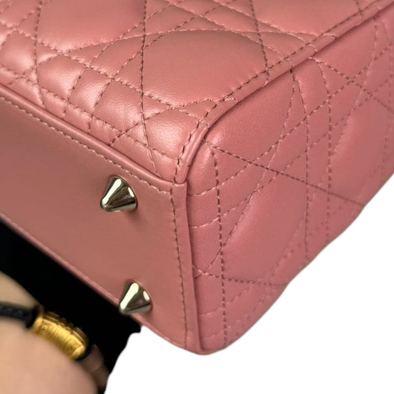 Lady Dior Small Lambskin Cannage Pink GHW