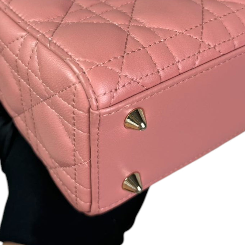Lady Dior Small Lambskin Cannage Pink GHW