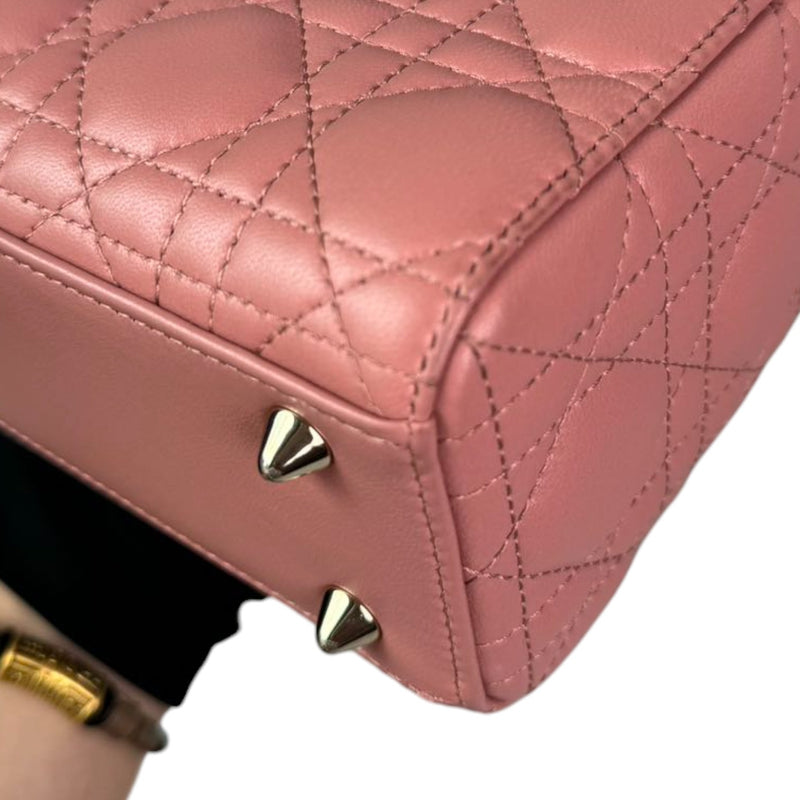 Lady Dior Small Lambskin Cannage Pink GHW
