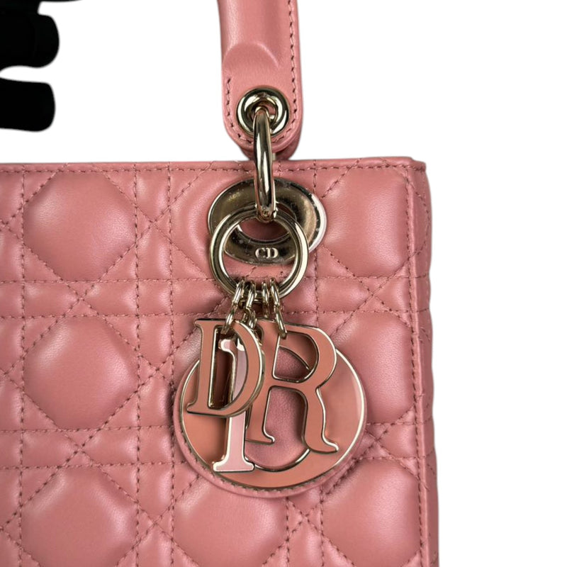 Lady Dior Small Lambskin Cannage Pink GHW