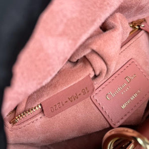 Lady Dior Small Lambskin Cannage Pink GHW