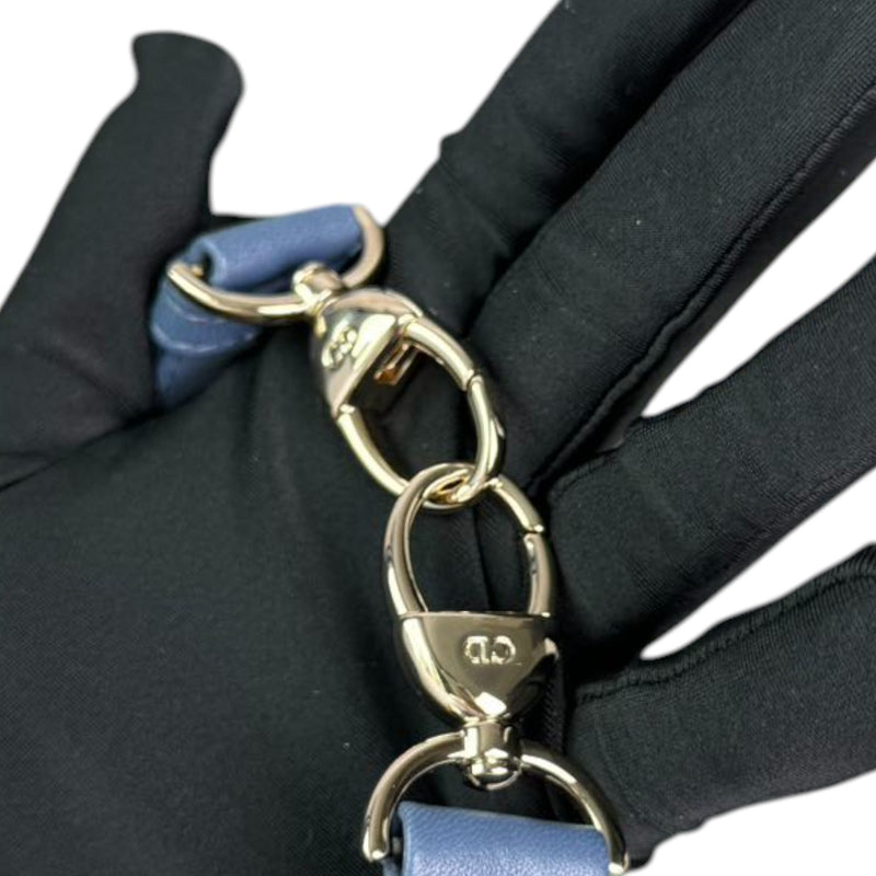 Lady Dior Medium Lambskin Cannage Blue LGHW
