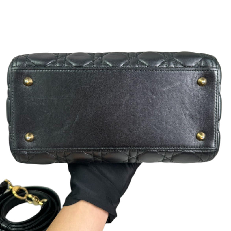 Lady Dior Medium Lambskin Quilted Black GHW
