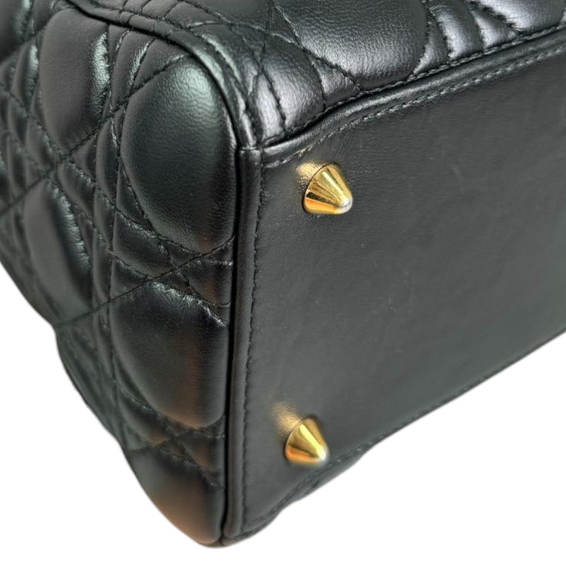 Lady Dior Medium Lambskin Quilted Black GHW