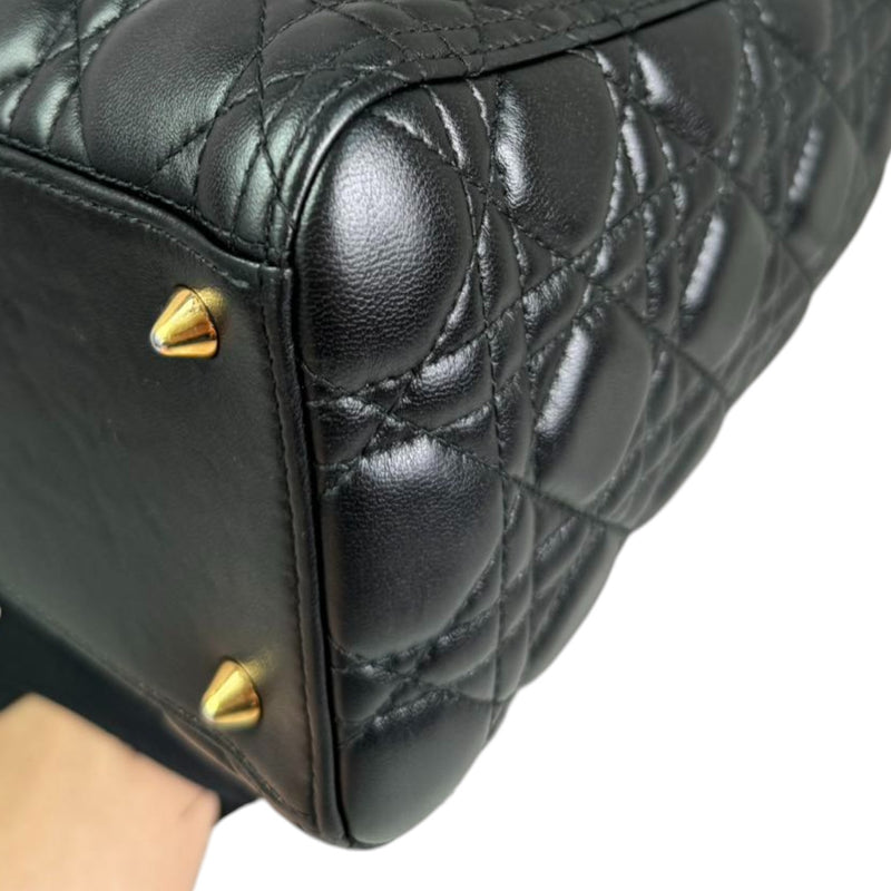 Lady Dior Medium Lambskin Quilted Black GHW