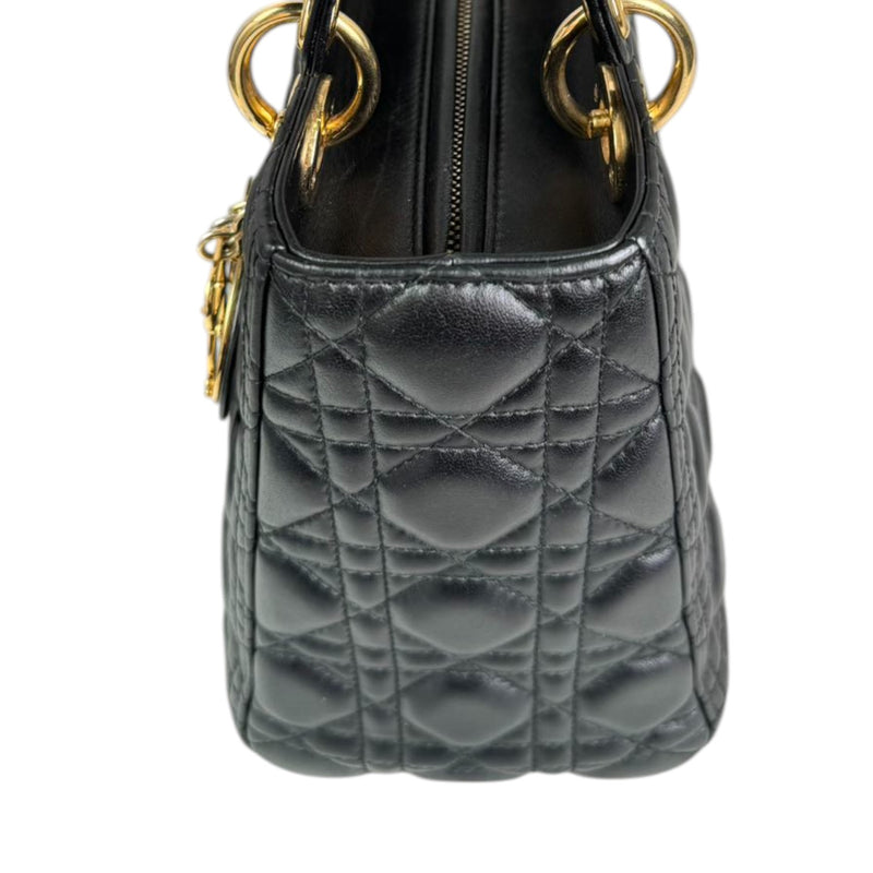 Lady Dior Medium Lambskin Quilted Black GHW