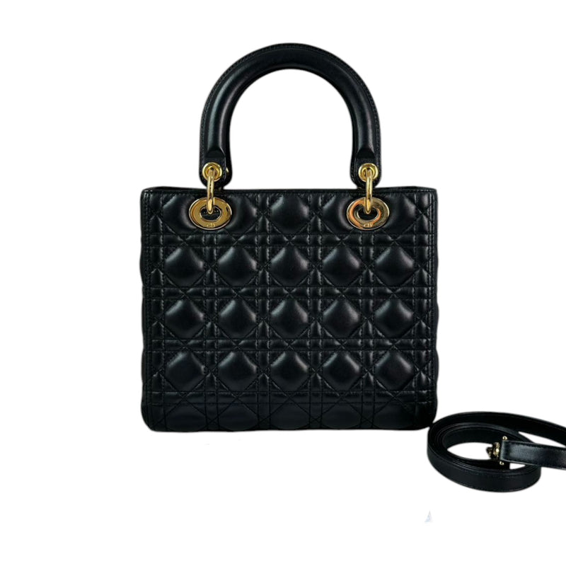 Lady Dior Medium Lambskin Black GHW