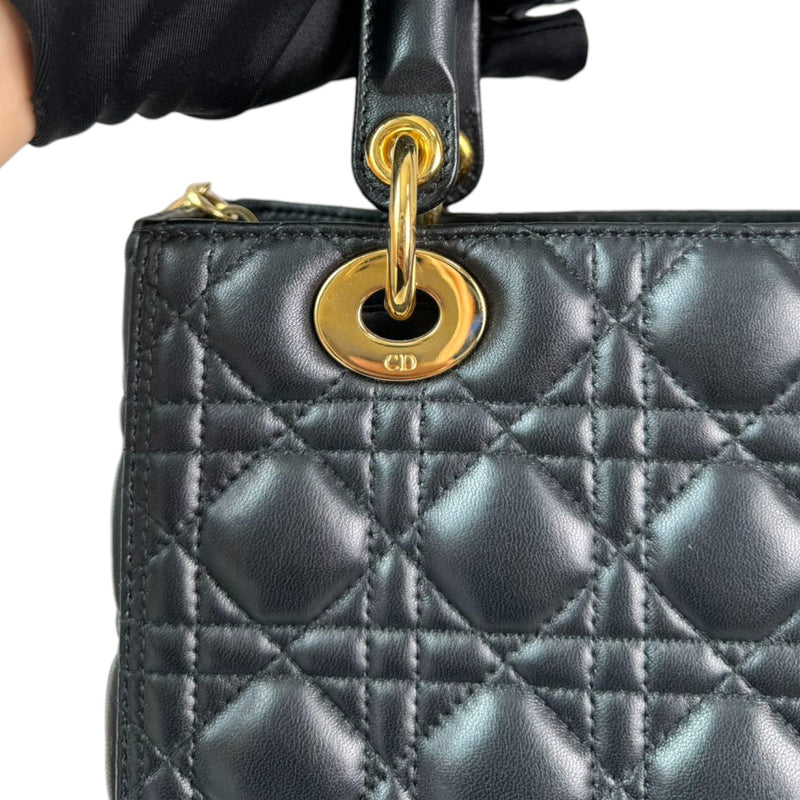 Lady Dior Medium Lambskin Black GHW