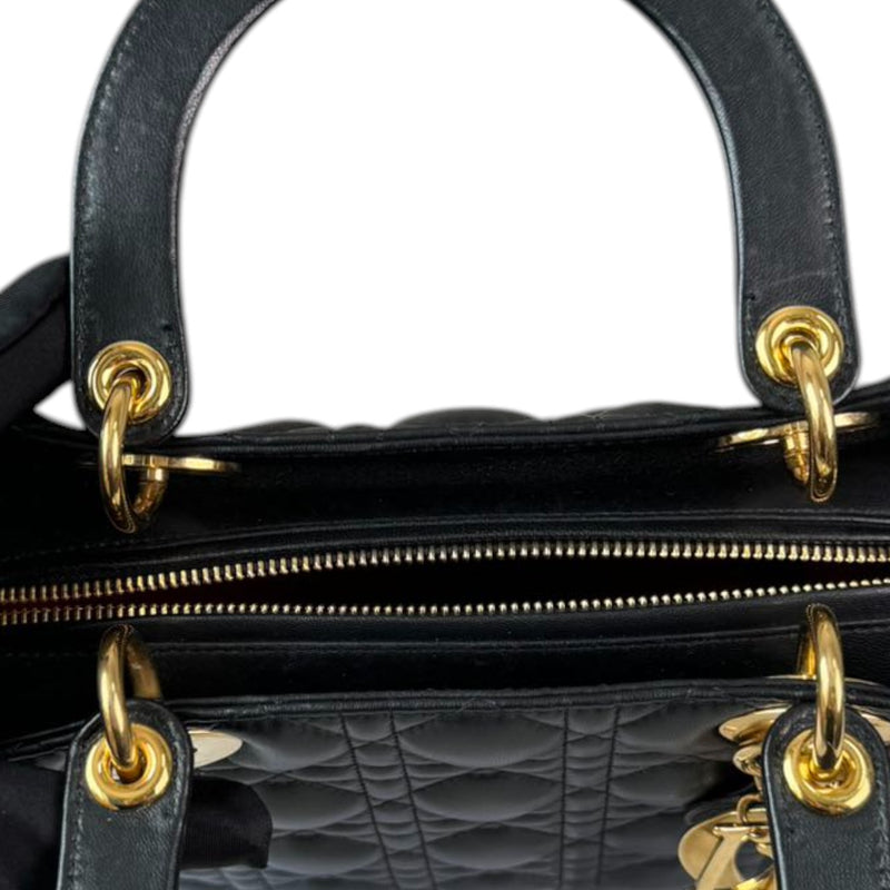 Lady Dior Medium Lambskin Black GHW