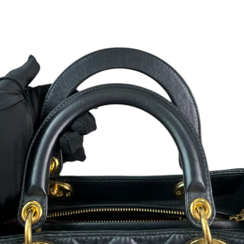 Lady Dior Medium Lambskin Black GHW