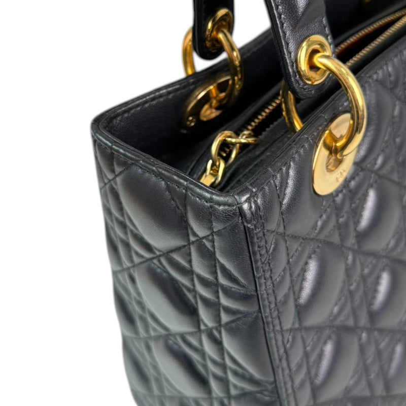 Lady Dior Medium Lambskin Black GHW