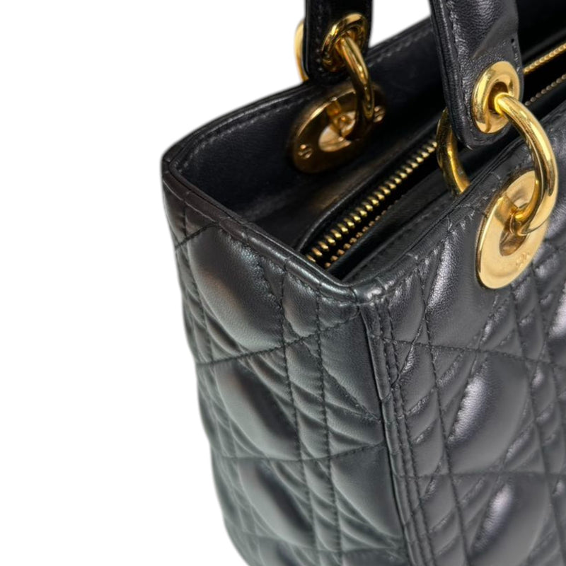 Lady Dior Medium Lambskin Black GHW