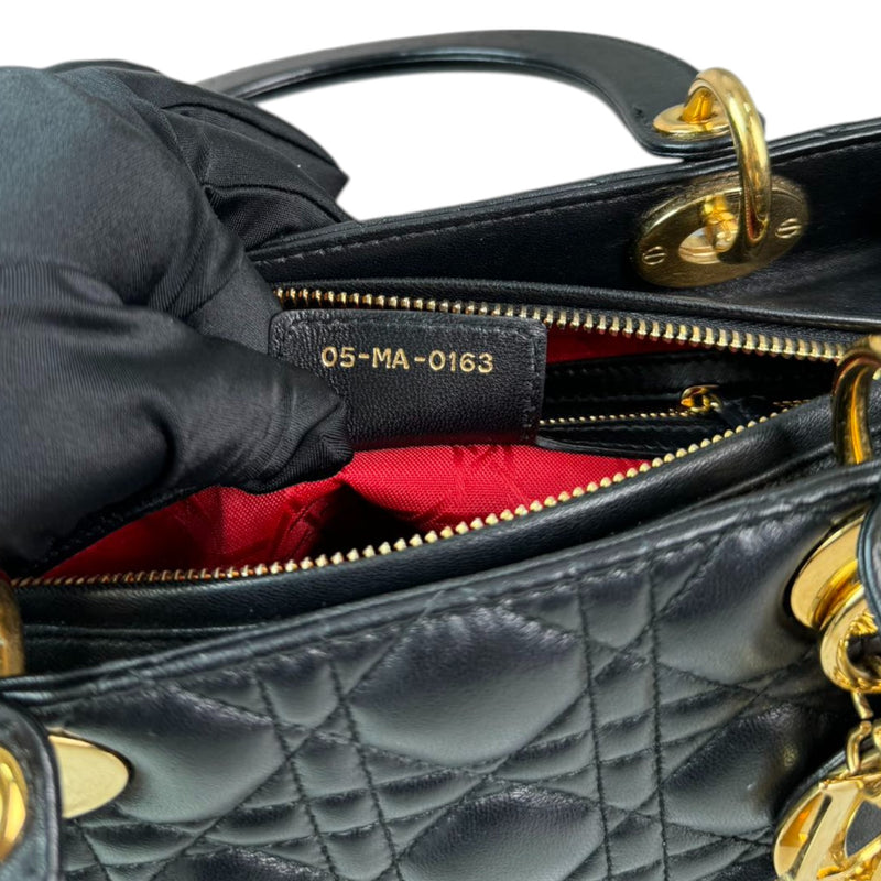 Lady Dior Medium Lambskin Black GHW