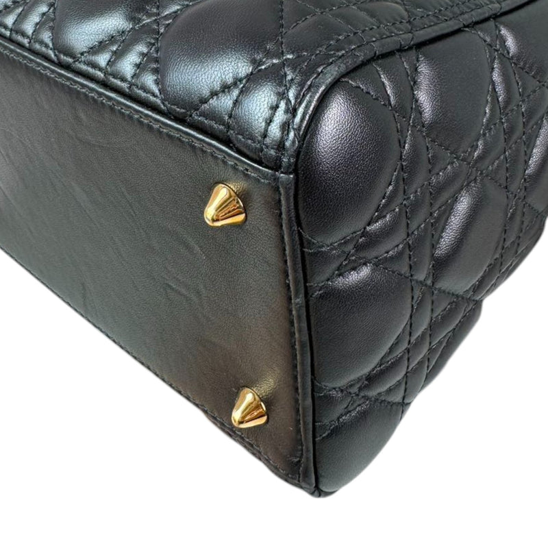 Lady Dior Medium Lambskin Quilted Black GHW