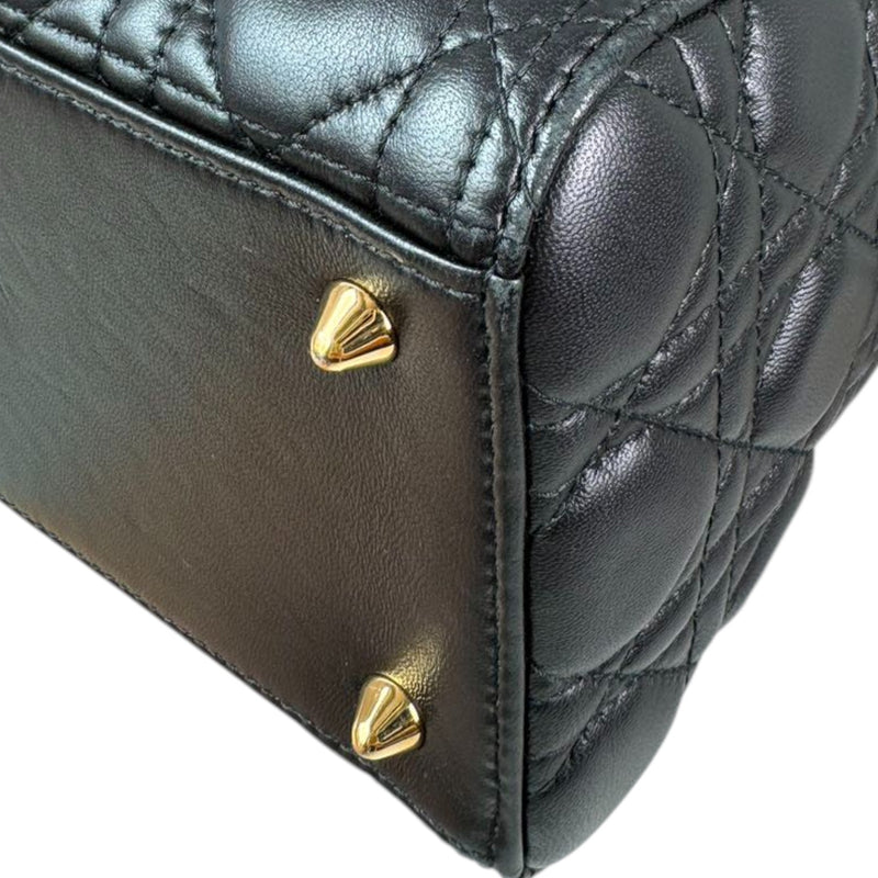 Lady Dior Medium Lambskin Quilted Black GHW