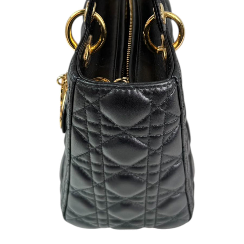 Lady Dior Medium Lambskin Quilted Black GHW