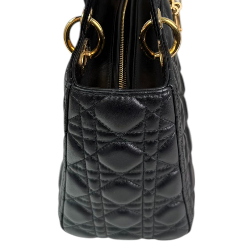 Lady Dior Medium Lambskin Quilted Black GHW